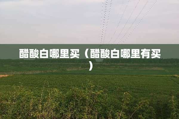 醋酸白哪里买（醋酸白哪里有买）