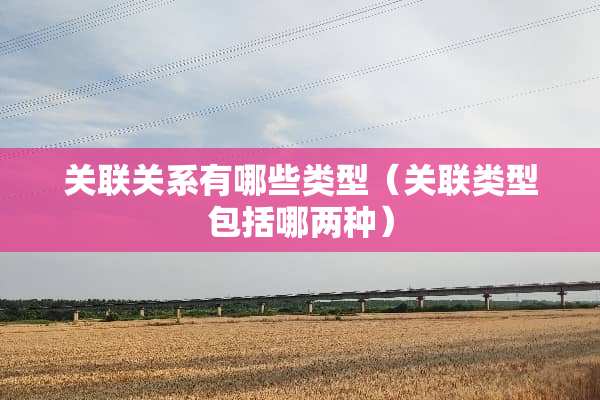 关联关系有哪些类型（关联类型包括哪两种）