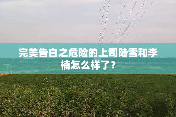 完美告白之危险的上司陆雪和李楠怎么样了？