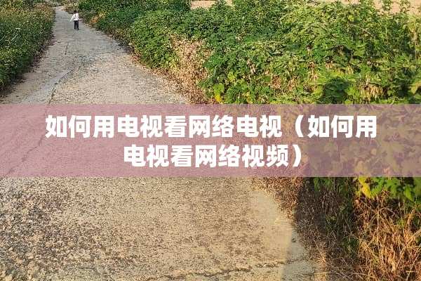 如何用电视看网络电视（如何用电视看网络视频）