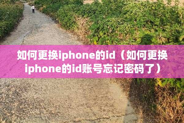 如何更换iphone的id（如何更换iphone的id账号忘记密码了）