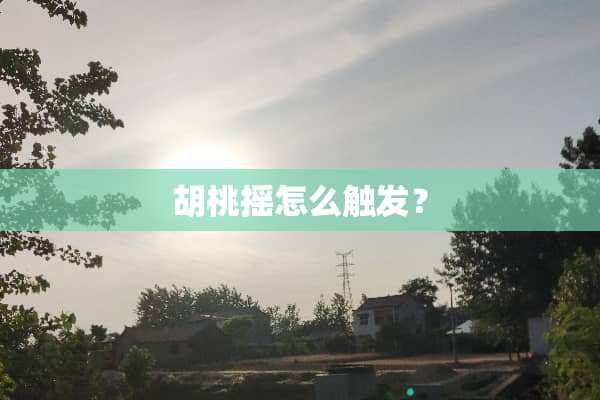 胡桃摇怎么触发？