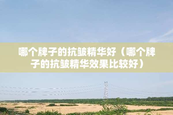 哪个牌子的抗皱精华好（哪个牌子的抗皱精华效果比较好）