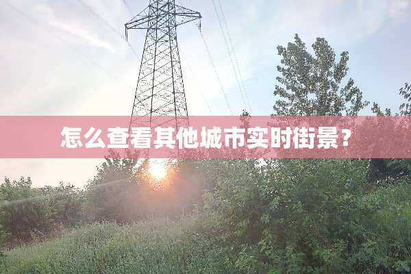 怎么查看其他城市实时街景？