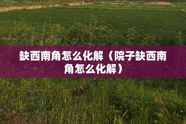 缺西南角怎么化解（院子缺西南角怎么化解）