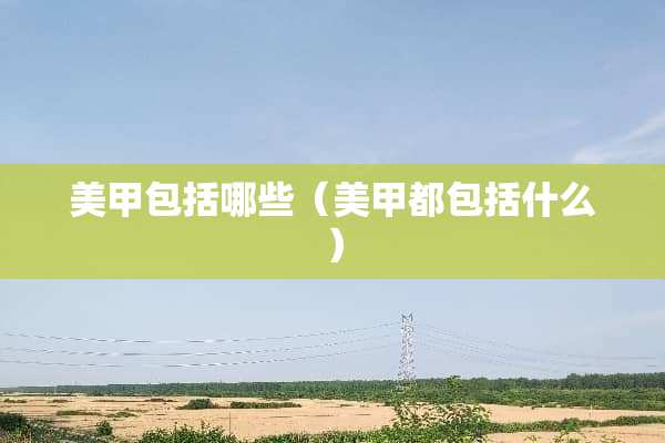 美甲包括哪些（美甲都包括什么）