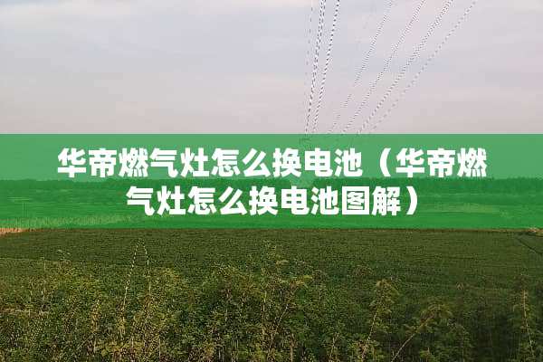 华帝燃气灶怎么换电池（华帝燃气灶怎么换电池图解）