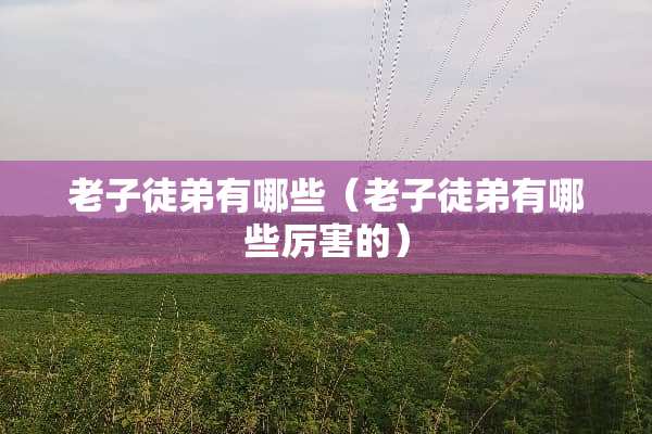 老子徒弟有哪些（老子徒弟有哪些厉害的）