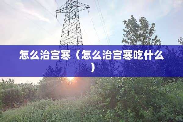 怎么治宫寒（怎么治宫寒吃什么）