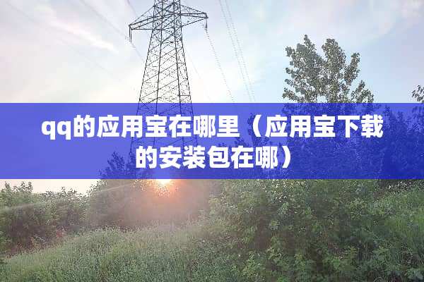 qq的应用宝在哪里（应用宝下载的安装包在哪）