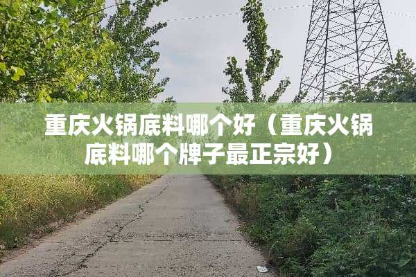 重庆火锅底料哪个好（重庆火锅底料哪个牌子最正宗好）