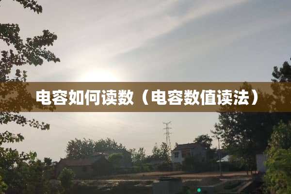 电容如何读数（电容数值读法）
