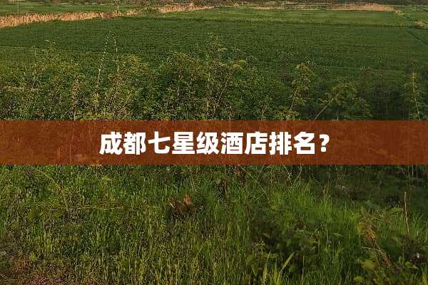 成都七星级酒店排名？