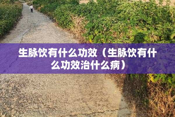 生脉饮有什么功效（生脉饮有什么功效治什么病）