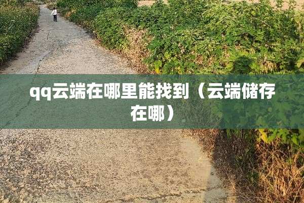 qq云端在哪里能找到（云端储存在哪）