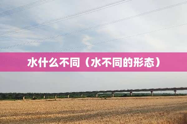 水什么不同（水不同的形态）