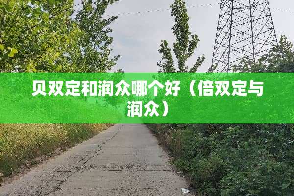 贝双定和润众哪个好（倍双定与润众）