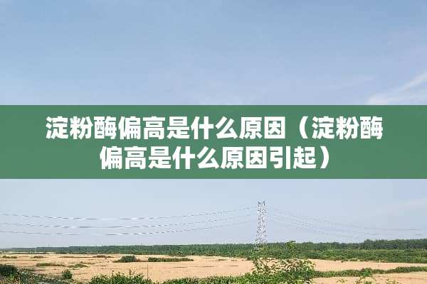淀粉酶偏高是什么原因（淀粉酶偏高是什么原因引起）