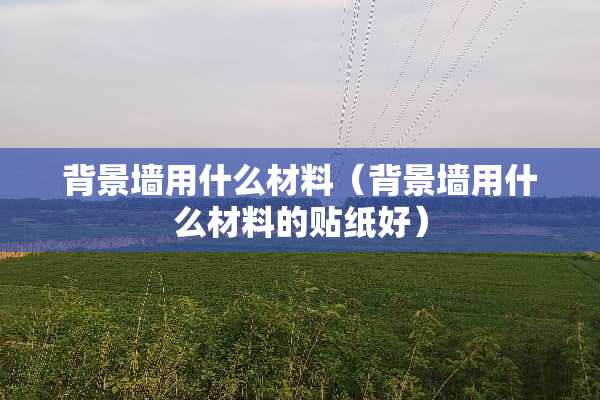 背景墙用什么材料（背景墙用什么材料的贴纸好）