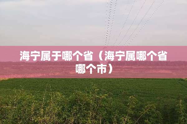 海宁属于哪个省（海宁属哪个省哪个市）