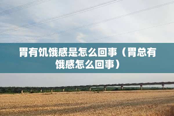 胃有饥饿感是怎么回事（胃总有饿感怎么回事）