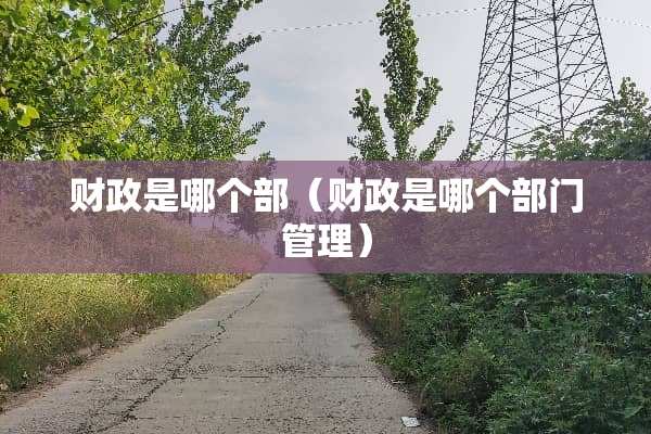 财政是哪个部（财政是哪个部门管理）