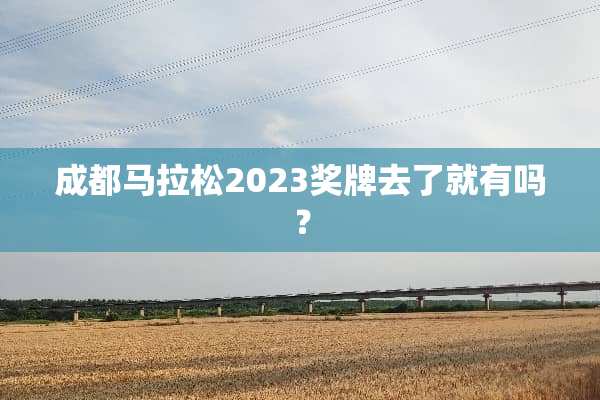 成都马拉松2023奖牌去了就有吗？