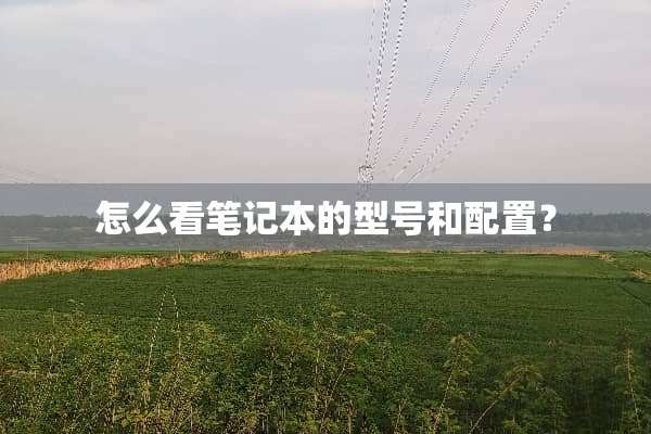 怎么看笔记本的型号和配置？