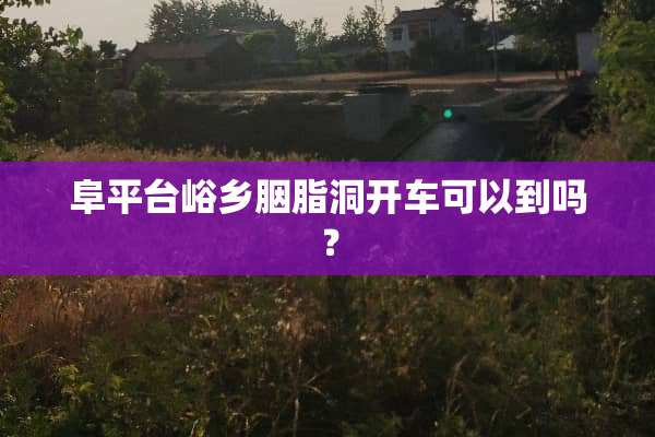 阜平台峪乡胭脂洞开车可以到吗？
