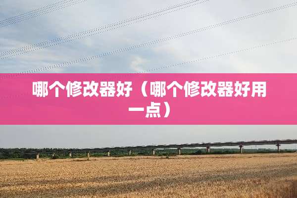 哪个修改器好（哪个修改器好用一点）