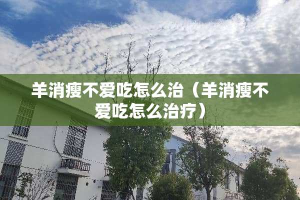 羊消瘦不爱吃怎么治（羊消瘦不爱吃怎么治疗）