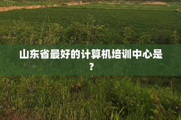 山东省最好的计算机培训中心是？