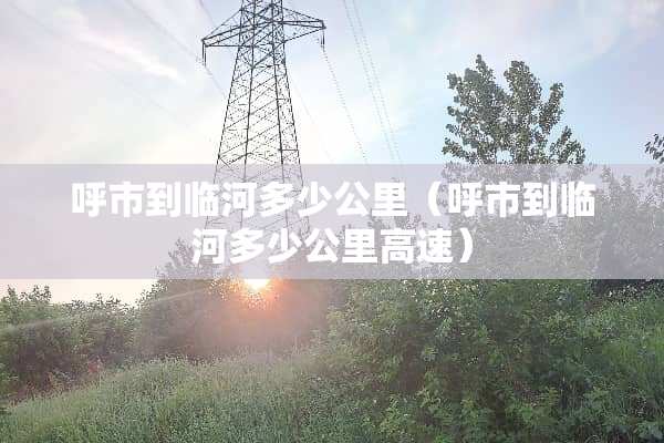 呼市到临河多少公里（呼市到临河多少公里高速）