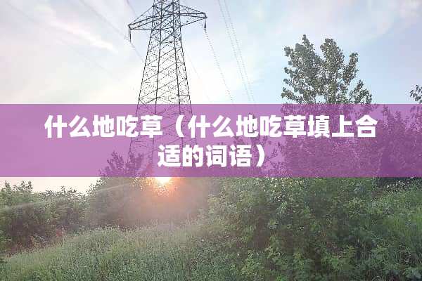 什么地吃草（什么地吃草填上合适的词语）