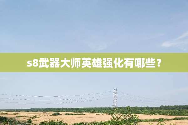 s8**大师英雄强化有哪些？