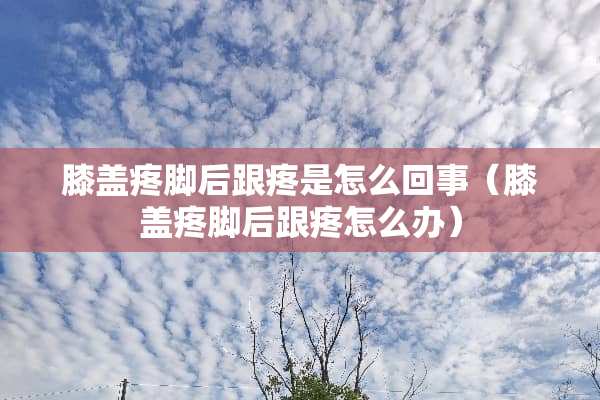 膝盖疼脚后跟疼是怎么回事（膝盖疼脚后跟疼怎么办）