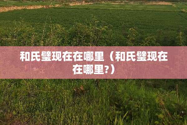 和氏璧现在在哪里（和氏璧现在在哪里?）