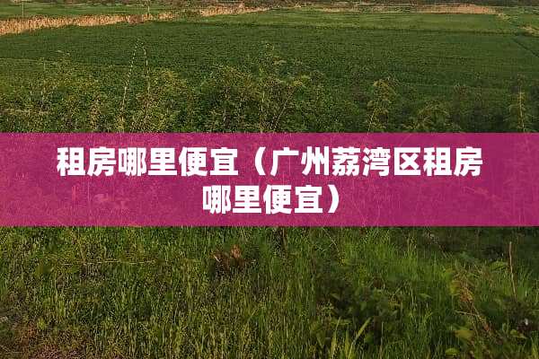 租房哪里便宜（广州荔湾区租房哪里便宜）