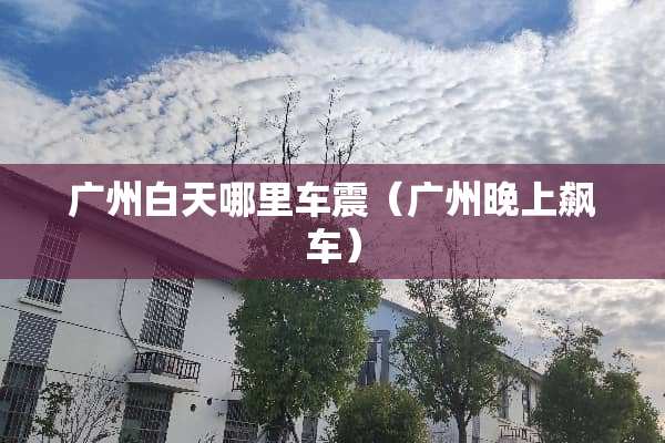 广州白天哪里车震（广州晚上飙车）