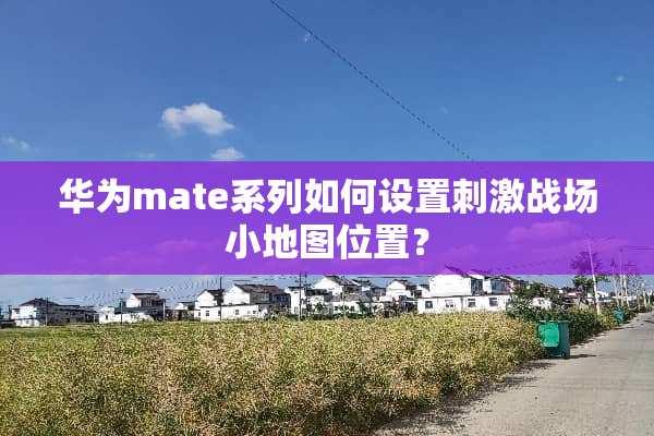 华为mate系列如何设置**战场小地图位置？