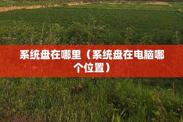 系统盘在哪里（系统盘在电脑哪个位置）