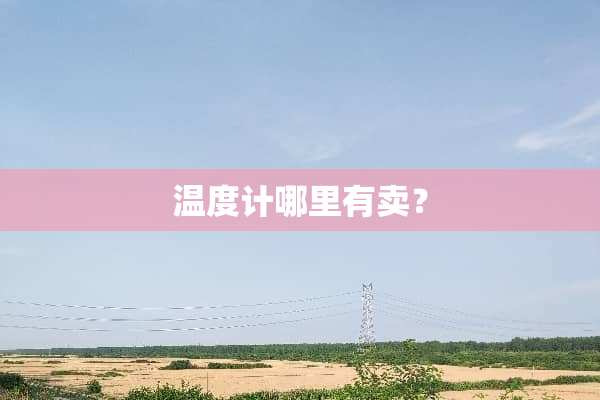 温度计哪里有卖？