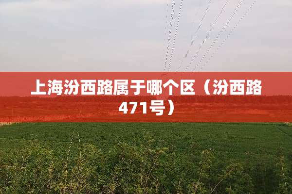 上海汾西路属于哪个区（汾西路471号）