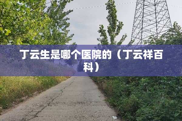 丁云生是哪个医院的（丁云祥百科）