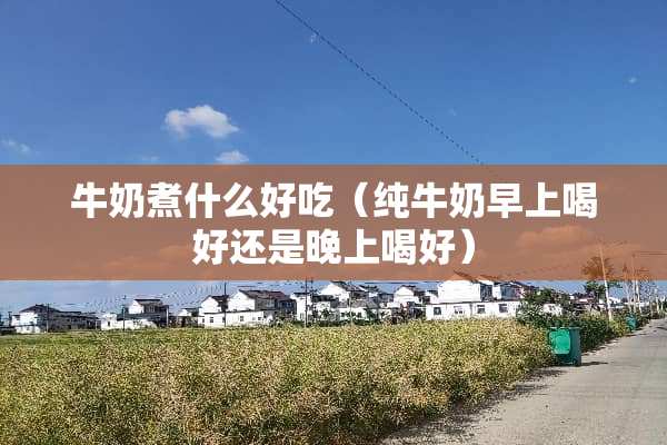 牛奶煮什么好吃（纯牛奶早上喝好还是晚上喝好）