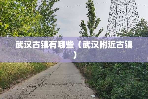 武汉古镇有哪些（武汉附近古镇）