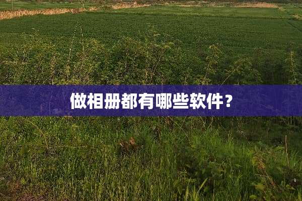 做相册都有哪些软件？