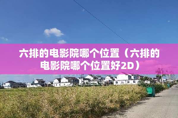 六排的电影院哪个位置（六排的电影院哪个位置好2D）