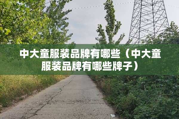 中大童服装品牌有哪些（中大童服装品牌有哪些牌子）