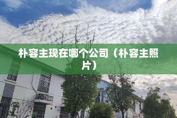 朴容主现在哪个公司（朴容主照片）